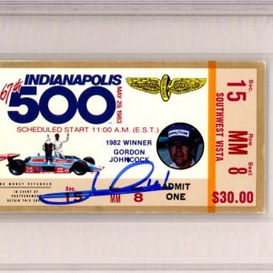 1983 Indy Indianapolis 500 Ticket Signed Mario Andretti PSA DNA COA Autograph F1