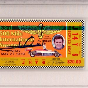 1979 Indy Indianapolis 500 Ticket Signed Mario Andretti PSA DNA COA Autograph F1