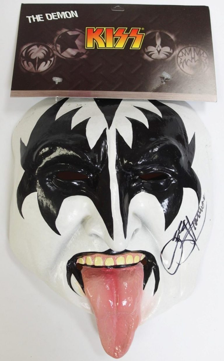 Gene Simmons KISS Signed Autograph Auto Official Demon Costume Face Mask JSA