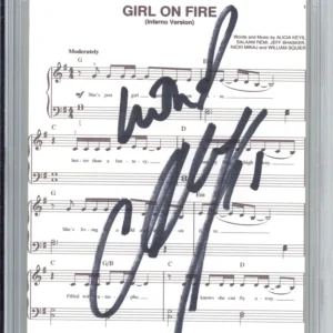 Alicia Keys SIGNED Girl On Fire Music Lyric Sheet PSA DNA COA AUTOGRAPHED