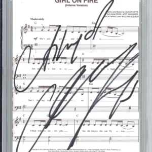 Alicia Keys SIGNED Girl On Fire Music Lyric Sheet PSA DNA COA RARE AUTOGRAPH