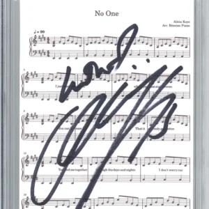 Alicia Keys SIGNED No One Song Lyric Sheet Music PSA DNA COA CERTIFIED AUTOGRAPH