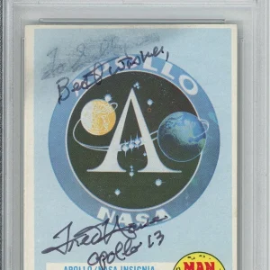 1969 TOPPS MAN ON THE MOON FRED HAISE APOLLO 13 SIGNED PSA DNA COA AUTOGRAPH