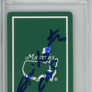 JIM NANTZ SIGNED OFFICIAL MASTERS PLAYING CARD PSA DNA COA AUTOGRAPHED AUTHENTIC