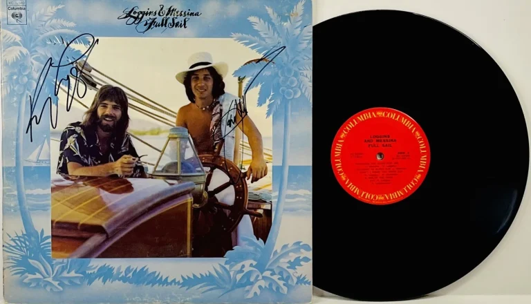 KENNY LOGGINS JIM MESSINA Signed Autograph LP Cover 