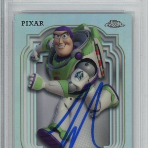 2024 TOPPS CHROME DISNEY REFRACTOR CARD BUZZ LIGHTYEAR SIGNED TIM ALLEN PSA DNA