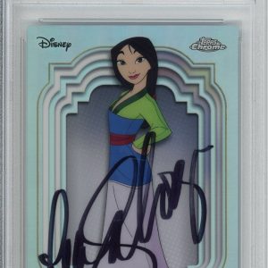 2024 TOPPS CHROME DISNEY REFRACTOR MULAN SIGNED LEA SALONGA PSA DNA AUTOGRAPH