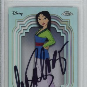 2024 TOPPS CHROME DISNEY REFRACTOR MULAN SIGNED LEA SALONGA PSA DNA AUTOGRAPHED