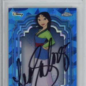2024 TOPPS CHROME DISNEY SAPPHIRE MULAN SIGNED LEA SALONGA PSA DNA COA AUTOGRAPH