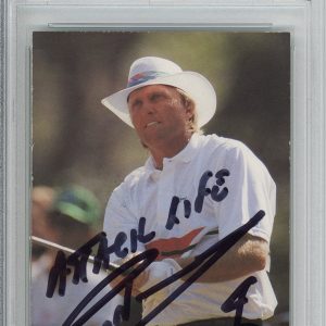 1991 PRO SET PGA TOUR GOLF GREG NORMAN SIGNED CARD PSA DNA COA AUTOGRAPHED
