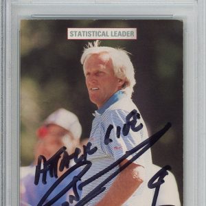 1991 PRO SET PGA TOUR GOLF GREG NORMAN SIGNED PSA DNA COA CERTIFIED AUTOGRAPHED