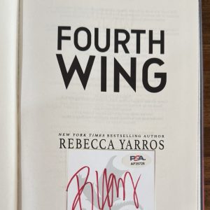 SIGNED Rebecca Yarros Fourth Wing Holiday 1st Ed. Book PSA DNA COA Autographed