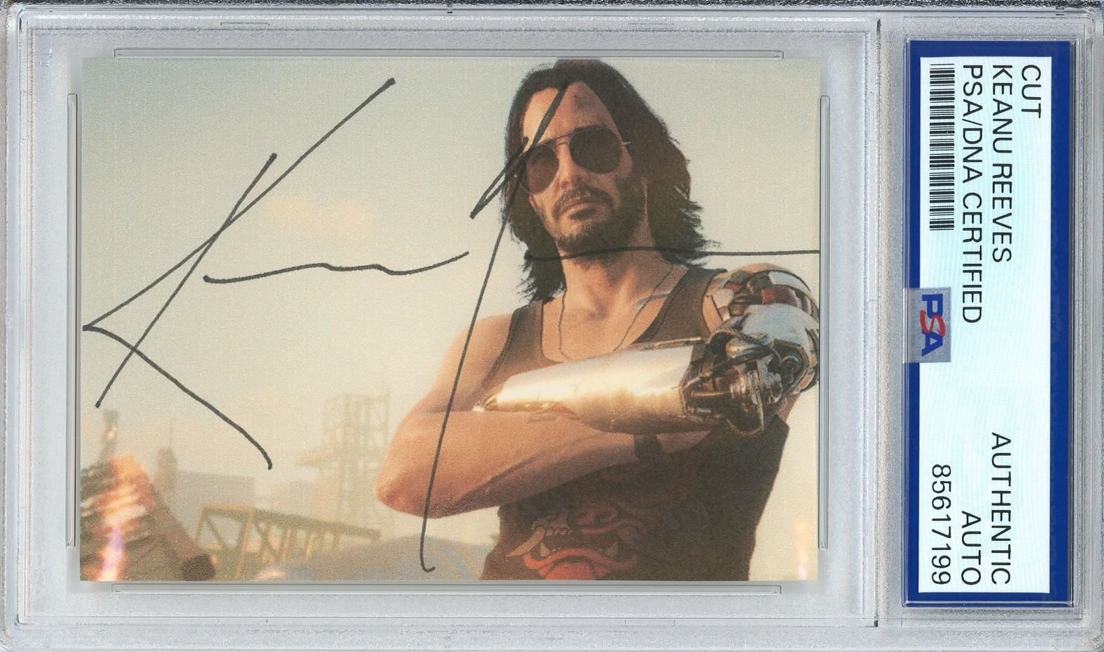 SIGNED Keanu Reeves Cyberpunk 2077 Picture Cut Signature PSA DNA COA ...