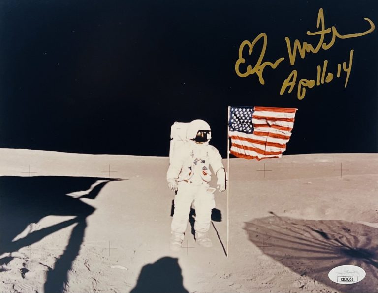 EDGAR MITCHELL Signed Autograph Apollo 14 NASA Astronaut JSA COA