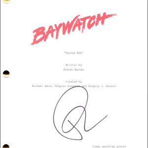 Pamela Anderson Signed Autograph Baywatch Rescue Bay Script Screenplay BAS COA