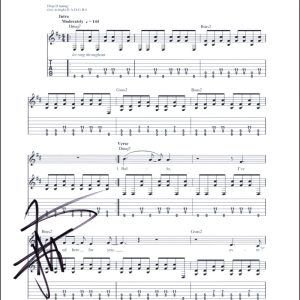 Pat Smear Foo Fighters Signed Autograph Everlong Sheet Music Colour & the Shape