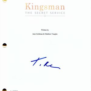 TARON EGERTON SIGNED AUTOGRAPH - KINGSMAN: THE SECRET SERVICE FULL MOVIE SCRIPT