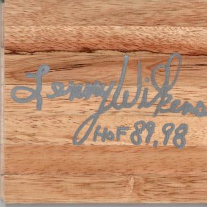 LENNY WILKINS SIGNED AUTOGRAPH - PARQUET FLOORBOARD - 50 GREATEST, HALL OF FAME