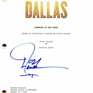 JOSH HENDERSON SIGNED AUTOGRAPH - DALLAS 2012 PILOT SCRIPT - JORDANA BREWSTER