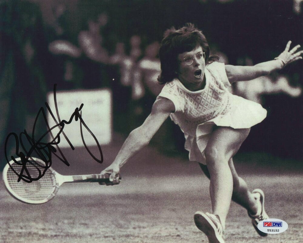 BILLIE JEAN KING SIGNED AUTOGRAPH 8x10 PHOTO - WIMBLEDON CHAMPION ...