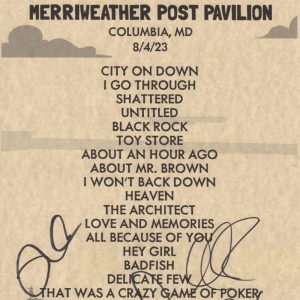 OAR Full Band Complete x5 Signed Autograph Commemorative Set List 8/4/23 JSA COA