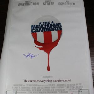 DENZEL WASHINGTON SIGNED AUTOGRAPH THE MANCHURIAN CANDIDATE FULL SIZE POSTER PSA