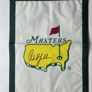 PHIL MICKELSON SIGNED AUTOGRAPH MASTERS GOLF GARDEN PIN FLAG - VERY RARE W/ PSA