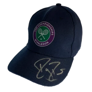 Roger Federer Signed Autograph Wimbledon Tennis Baseball Cap Hat w/ JSA COA
