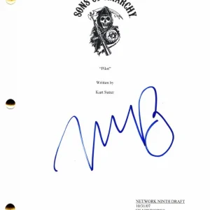 MARK BOONE JUNIOR SIGNED AUTOGRAPH SONS OF ANARCHY FULL PILOT SCRIPT - BOBBY