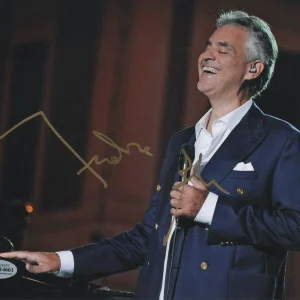 ANDREA BOCELLI SIGNED AUTOGRAPH 8X10 PHOTO - BLIND ITALIAN OPERA TENOR BECKETT