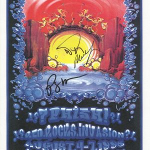 TREY ANASTASIO, MIKE, PAGE SIGNED AUTOGRAPH RED ROCKS CONCERT PHISH TOUR POSTER
