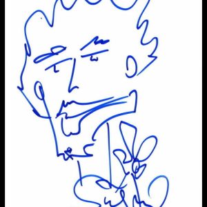 STEFAN LESSARD SIGNED AUTOGRAPH HAND DRAWN SKETCH - DAVE MATTHEWS BAND VERY RARE