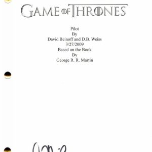 DAVID BEINOFF SIGNED AUTOGRAPH GAME OF THRONES FULL PILOT SCRIPT - VERY RARE!