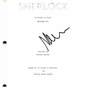 MARTIN FREEMAN SIGNED AUTOGRAPH SHERLOCK PILOT SCRIPT - BENEDICT CUMBERBATCH