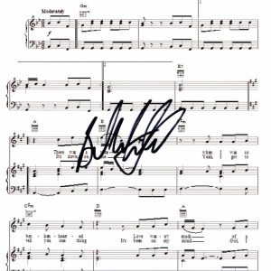 BRAD WHITFORD SIGNED AUTOGRAPH "CRYIN" SHEET MUSIC - AEROSMITH W/ STEVEN TYLER