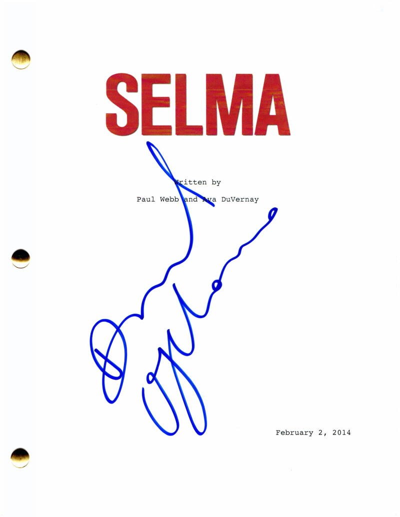 David Oyelowo Signed Autograph Selma Full Movie Script As Martin Luther