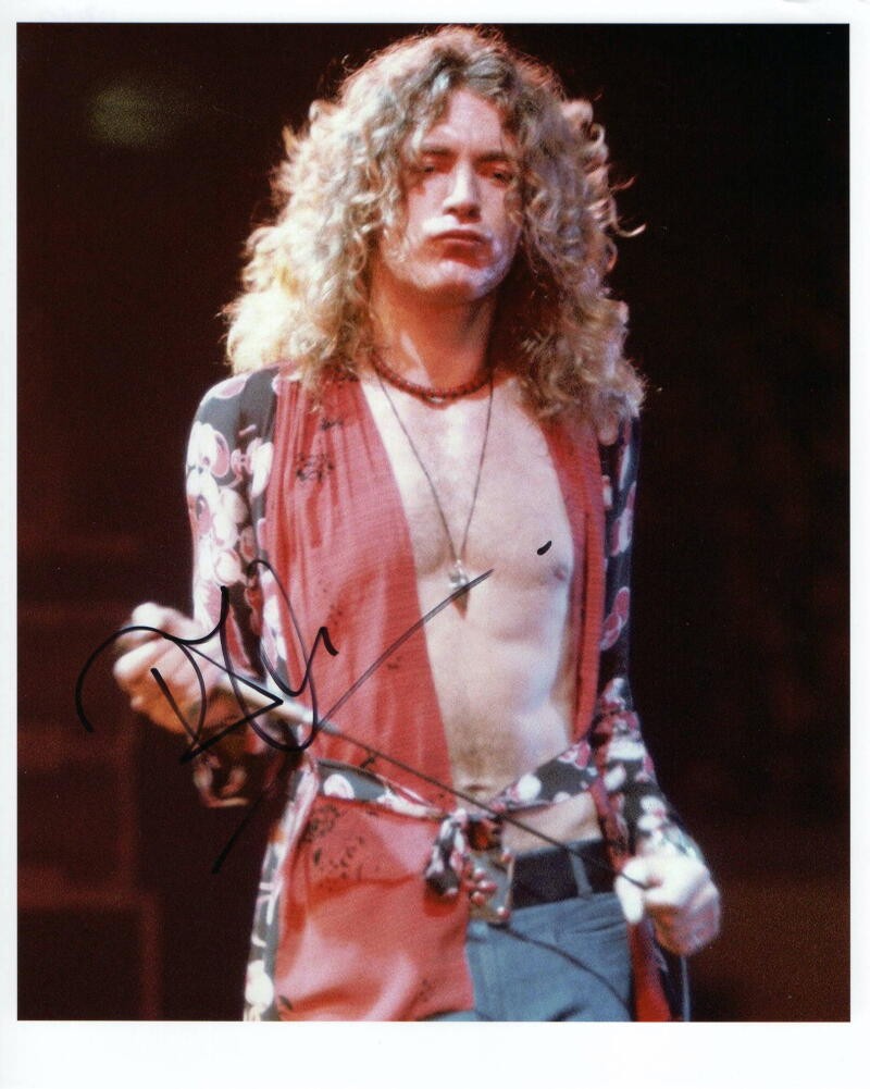 ROBERT PLANT SIGNED AUTOGRAPH 8X10 PHOTO - LED ZEPPELIN SHITLESS SINGER ...