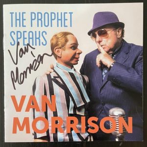 VAN MORRISON SIGNED AUTOGRAPH THE PROPHET SPEAKS CD BOOKLET - BROWN EYED GIRL