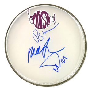 Trey Anastasio Mike Gordon & Page McConnell Signed Autograph 8" Phish Drumhead