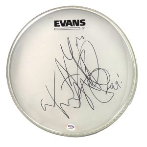 Charlie Watts Rolling Stones Signed Autograph 10" Clear Drumhead w/ PSA COA