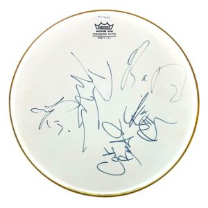 Dave Matthews Full Band x5 Signed Autograph Drumhead w/ LeRoi Moore - JSA COA