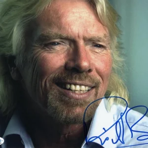 RICHARD BRANSON SIGNED AUTOGRAPH 8x10 PHOTO - VIRGIN ATLANTIC BILLIONAIRE ACOA