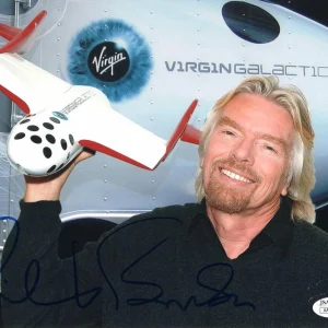 RICHARD BRANSON SIGNED AUTOGRAPH 8x10 PHOTO - VIRGIN RECORDS GALACTIC GROUP JSA