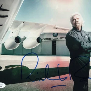 RICHARD BRANSON SIGNED AUTOGRAPH 8x10 PHOTO - VIRGIN GALACTIC CEO, VERY RARE JSA