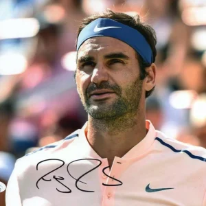 ROGER FEDERER SIGNED AUTOGRAPH 8X10 PHOTO - TENNIS GOAT, WIMBLEDON CHAMPION JSA