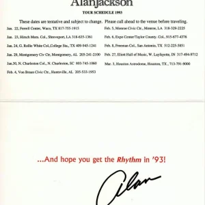 ALAN JACKSON SIGNED AUTOGRAPH 1992 CHRISTMAS HOLIDAY CARD - COUNTRY SUPERSTAR