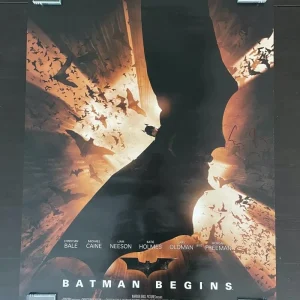 CHRISTOPHER NOLAN SIGNED AUTOGRAPH 27x40 FULL SIZE BATMAN BEGINS POSTER - RARE!