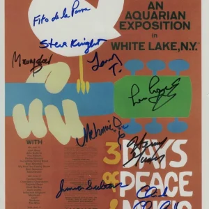9 ORIGINAL WOODSTOCK PERFORMERS SIGNED AUTOGRAPH 11X14 POSTER PHOTO - RARE! JSA