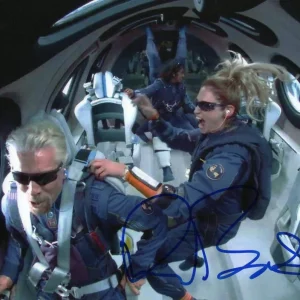 RICHARD BRANSON SIGNED AUTOGRAPH 8x10 PHOTO - VIRGIN GALACTIC IN SPACE VSS UNITY