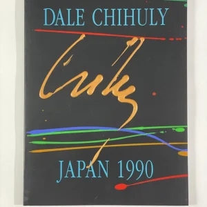 DALE CHIHULY SIGNED AUTOGRAPH W/ PAINT ON BOOK COVER "JAPAN 1990" - VERY RARE!